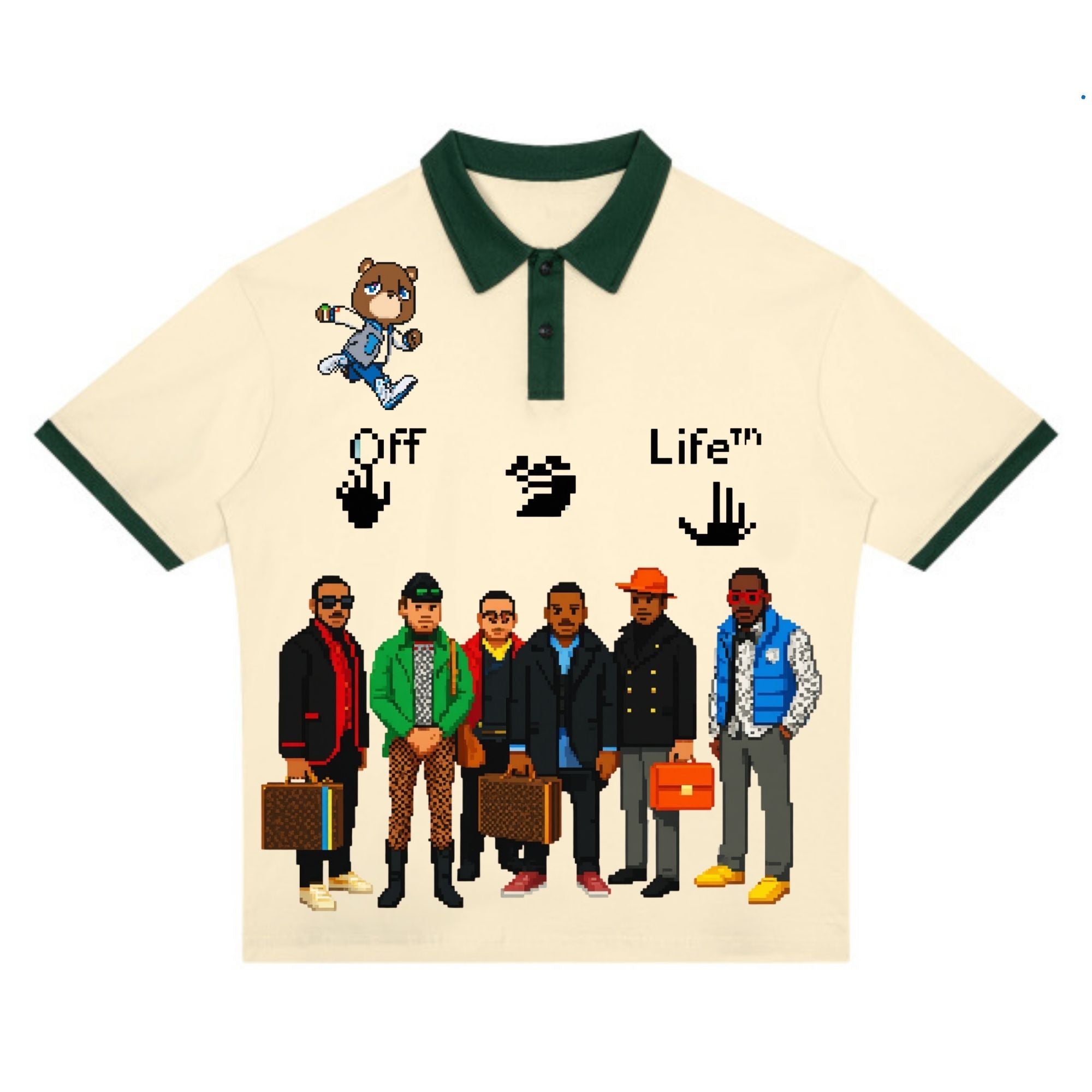 “High Off-Life” Colorblock Polo