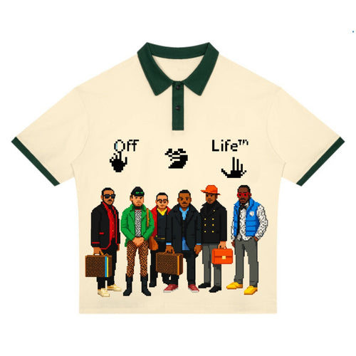 “High Off-Life” Colorblock Polo