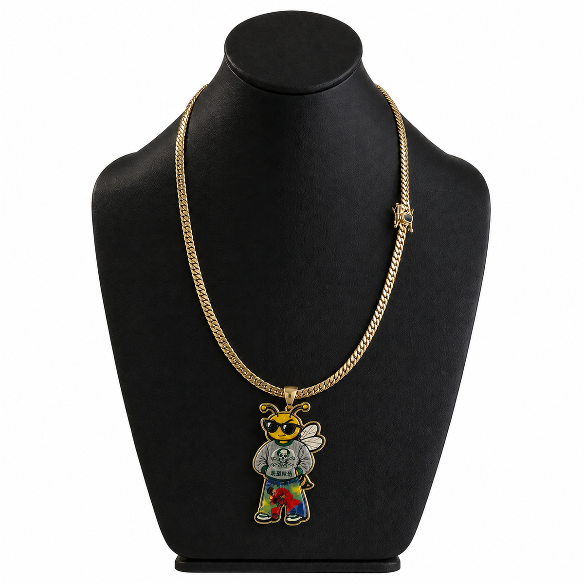 “Beezus Piece” 14k Miami Cuban Link