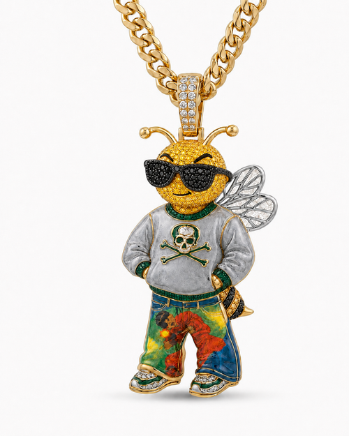“Beezus Piece” 14k Miami Cuban Link