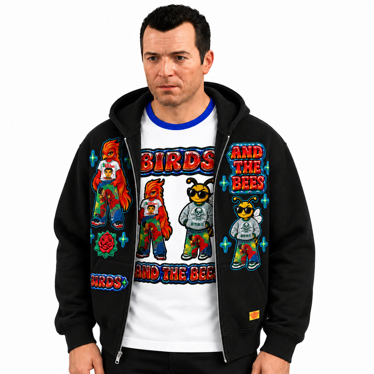 “Birds vs Bees” Zip Up Hoodie