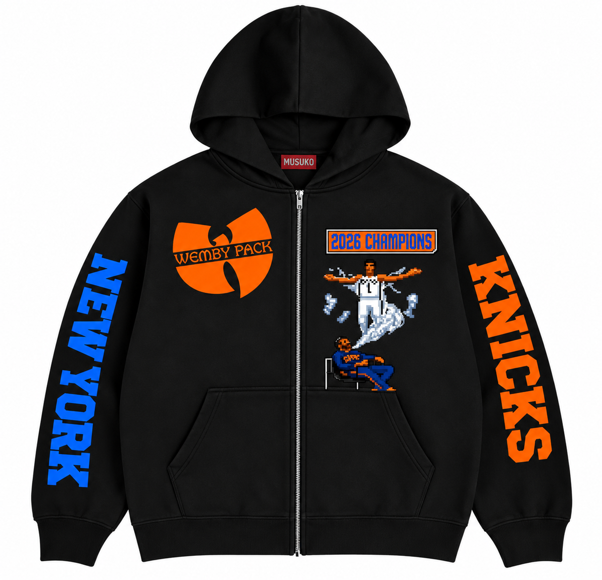 “Knicks” Zip Up Hoodie