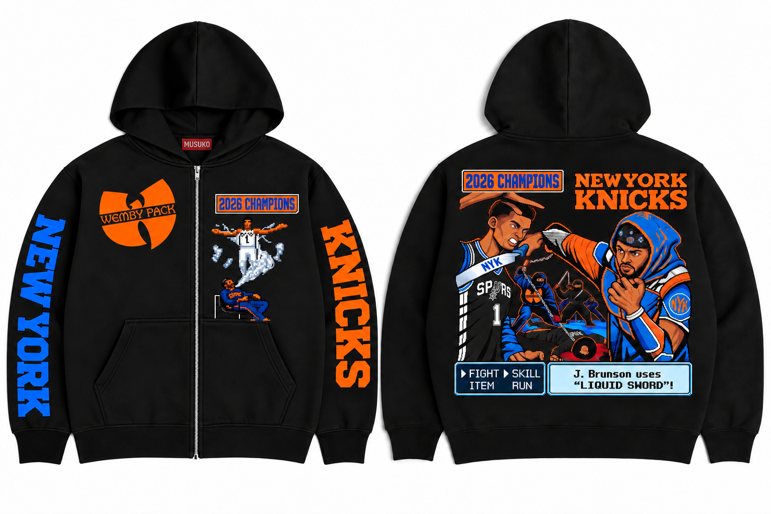 “Knicks” Zip Up Hoodie