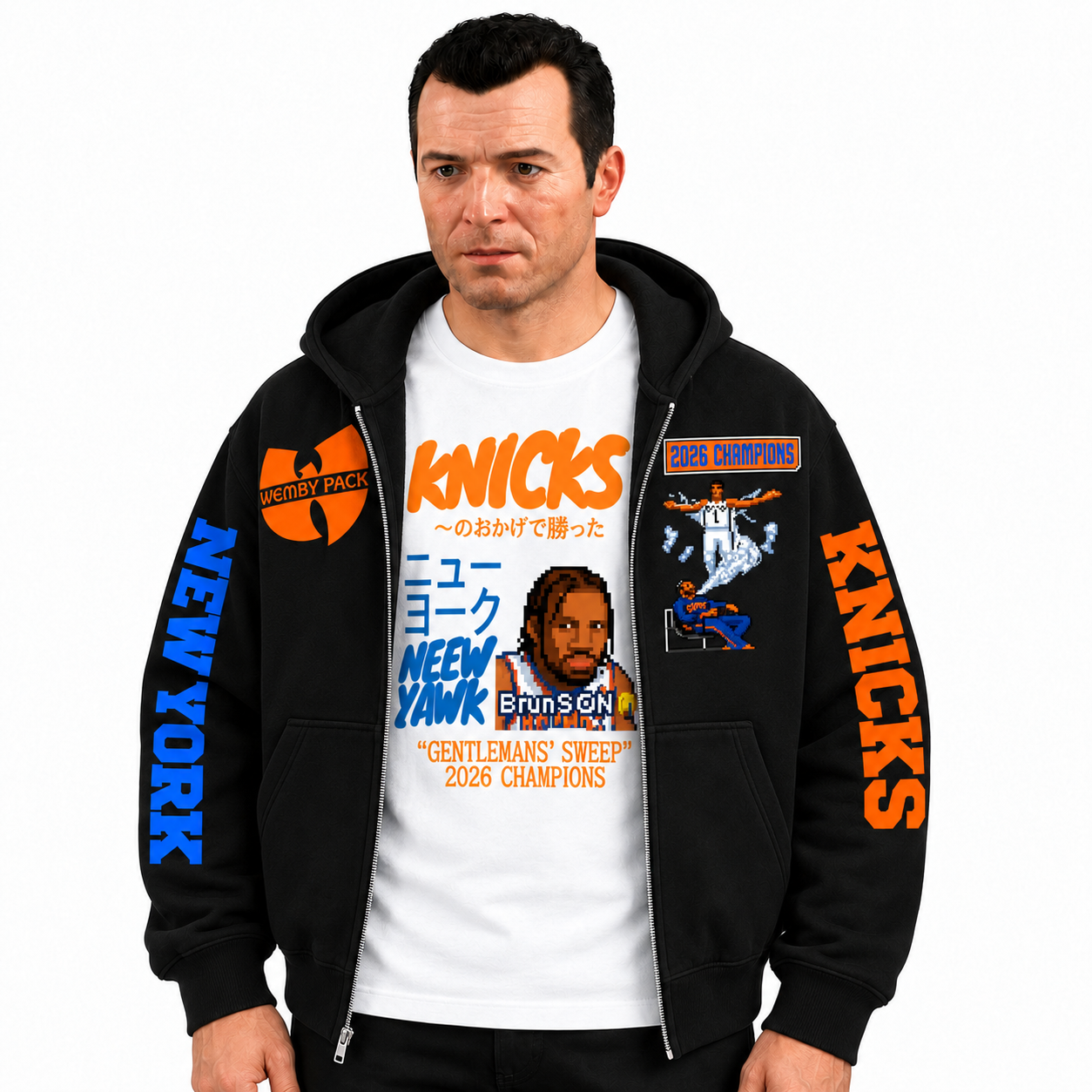 “Knicks” Zip Up Hoodie
